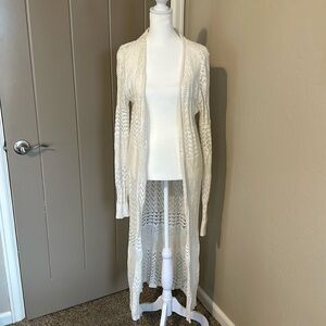 Long knit cardigan
